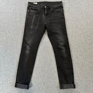 Levis 510 Skinny Fit Jeans Mens 31x32 Black Denim Stretch Pants 05510-1129